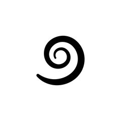 Hypnotic Spiral Swirl, Archimedean Fermat. Flat Vector Icon illustration. Simple black symbol on white background. Spiral Swirl, Archimedean Fermat sign design template for web and mobile UI element.