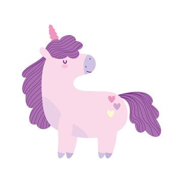 unicorn mystic magic fantasy animal cartoon isolated icon design © Stockgiu