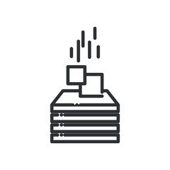 Web hosting line style icon vector design