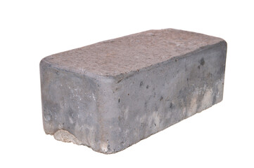 concrete brick isolated on white background