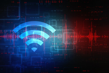 2d illustration WiFi symbol 