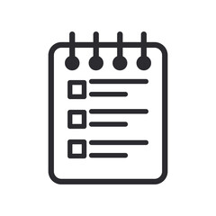 Fototapeta premium notebook with options line style icon vector design
