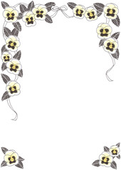 パンジーのフレーム（白）