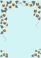 パンジーのフレーム（水色）