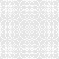 
Seamless Geometric Pattern Arabic Style Template Design White Element Gray Background Print