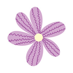 cute flowers delicate decoration cartoon isolated icon design