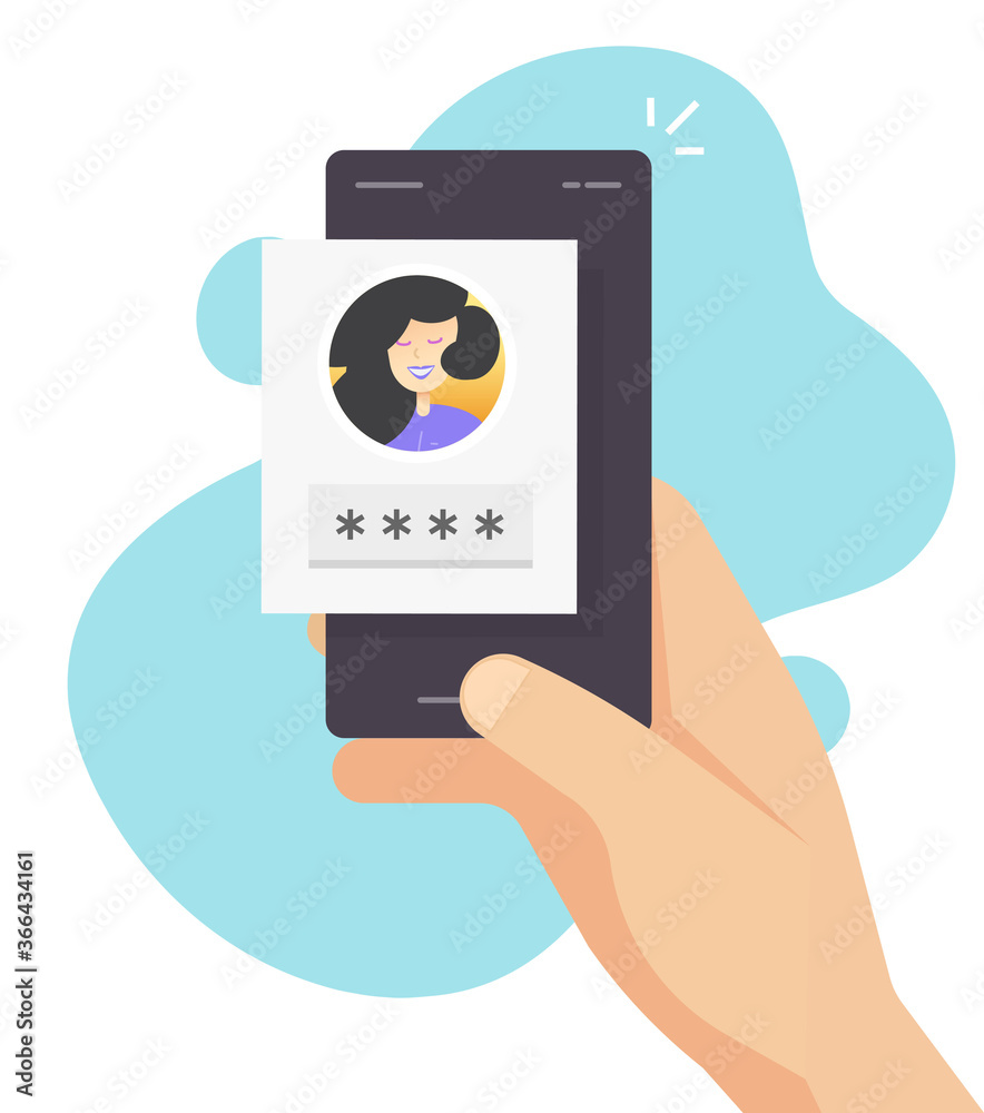 Poster login password id verification code push message or sms for 2fa account authentication in mobile pho