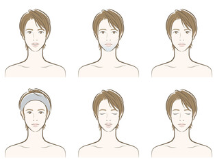 男性の表情のイラスト