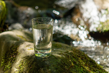 fresh water in glass