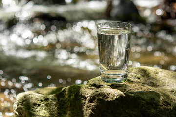 fresh water in glass