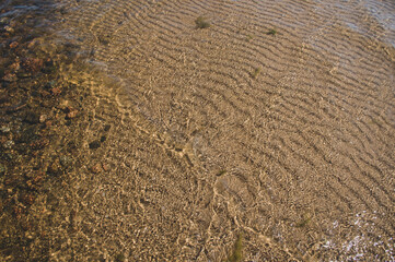 sand waves pattern under the water