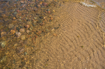 sand waves pattern under the water