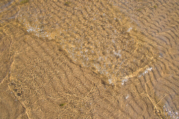sand waves pattern under the water