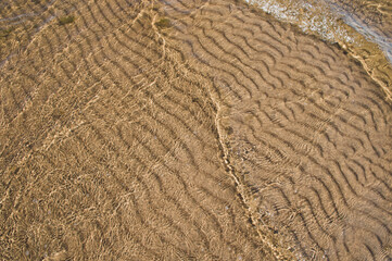 sand waves pattern under the water