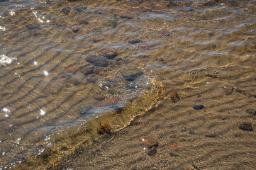 sand waves pattern under the water