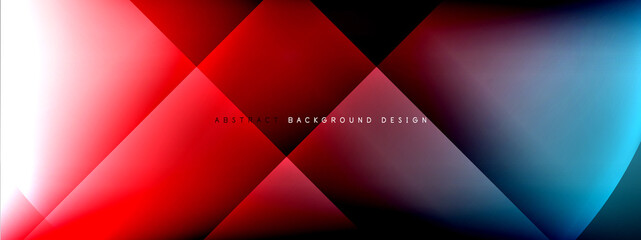 Vector abstract background - circle and cross on fluid gradient with shadows and light effects. Techno or business shiny design templates for text