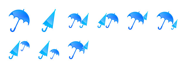 天気アイコン（雨＆小雨セット）
