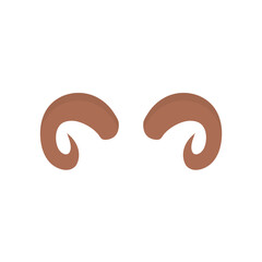 Fototapeta premium Animal horns flat, horns icon, vector illustration isolated on white background
