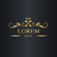 golden border ornamen elegant design