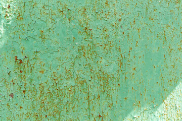 old rusty green iron surface. retro background