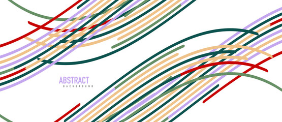 Аbstract moving colorful lines vector backgrounds for cover, placard, poster, banner or flyer