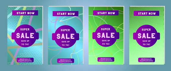Collection of Sale and Discount Flyers. Template for your design