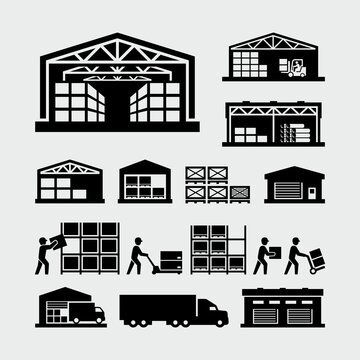 Warehouse Vector Icons 