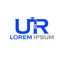 Plumbing Logo Design with text UR logo 
