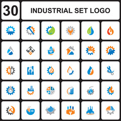 Fototapeta premium ENGINEERING INDUSTRY LOGO , INDUSTRIAL LOGO VECTOR