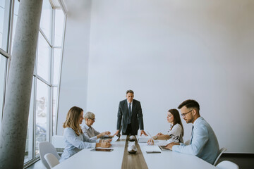 Business people have a meeting at a conference table