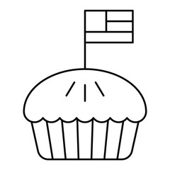 Pie, United state independence day related icon
