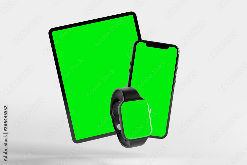 Poster mock up of device - 3d rendering