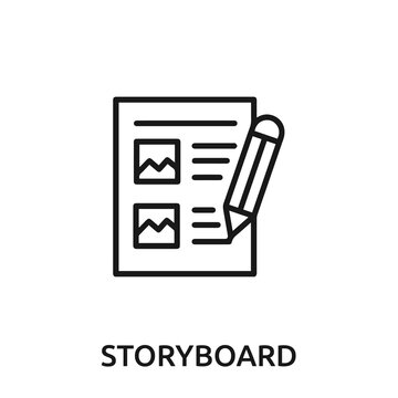storyboard icon vector. storyboard icon vector symbol illustration. Modern simple vector icon for your design. storyboard icon vector	