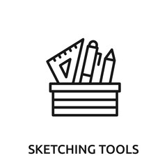 sketching tools icon vector. sketching tools sign symbol for modern design.