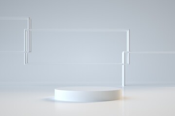 3d rendering of podium with background