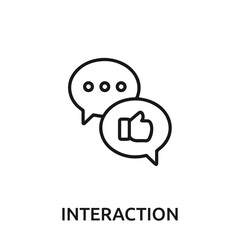 interaction icon vector. interaction sign symbol for modern design.