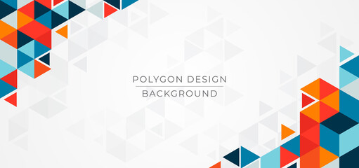 Polygon colorful design triangle shape pattern with space for content