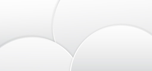 White minimal background abstract circle shape clean design with space