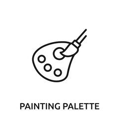 painting palette icon vector. painting palette sign symbol for modern design.