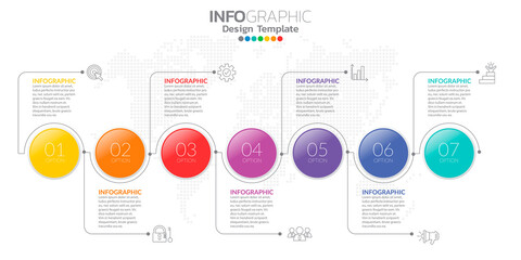 Infographics for business concept with icons and options or steps.