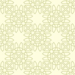 Geometric mix shape pattern. Olive green seamless background