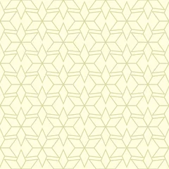 Gordijnen Olijfgroene naadloze achtergrond. Geometrisch patroon met Arabisch ornament © Liudmyla