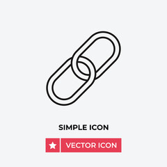 Link icon vector. Chain sign