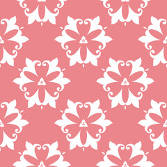 White seamless design. On pale pink background