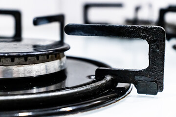Gas stove - old black metal gas cooker