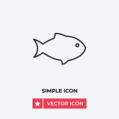 Fish icon vector. Fishing sign