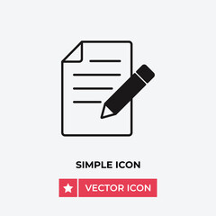 Writing icon vector. Pen sign