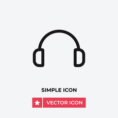 Headphones icon vector. Headset sign