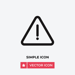 Attention icon vector. Warning sign