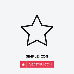 Star icon vector. Favorite sign